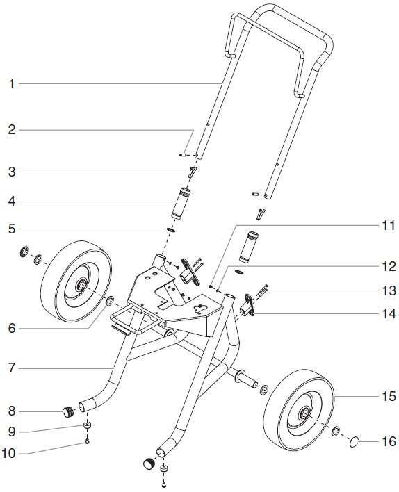 EPX2405 Upright Cart Assembly Parts